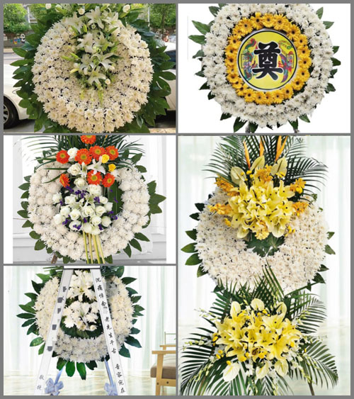 山东青岛李沧区九水街道郑庄社区花圈速递